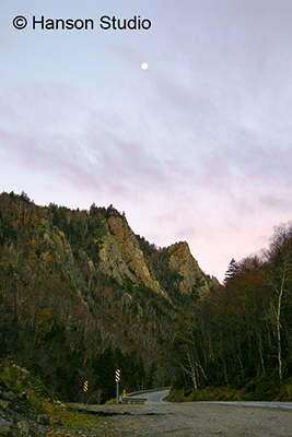 Dixville Notch, NH - Sunrise and Moon